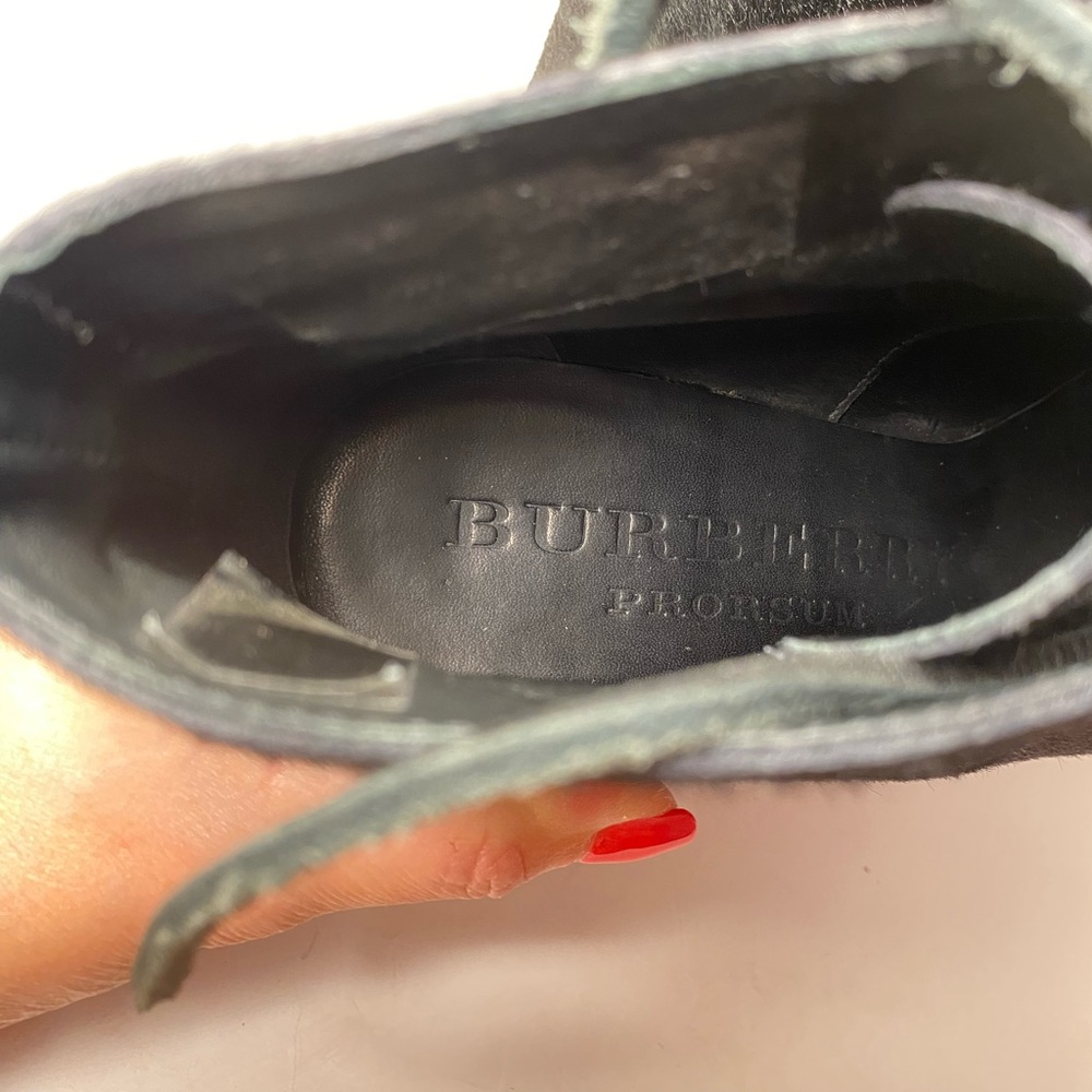 Burberry prorsum Benton wedge ponyhair ankle boots black 39 8.5 - Picture 8 of 10